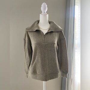 Women's Restful Boucle Half-Zip Sweater | Size L | PTP 22”